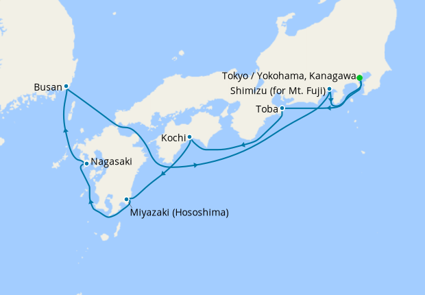 Cruise Itinerary Map