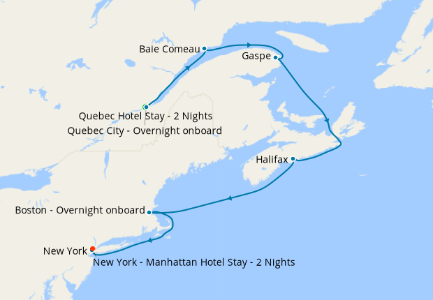 Cruise Itinerary Map