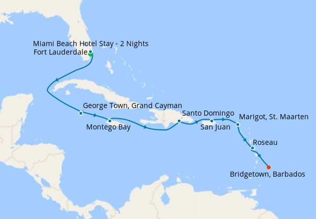 Cruise Itinerary Map
