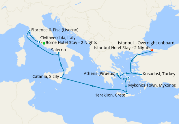 Cruise Itinerary Map