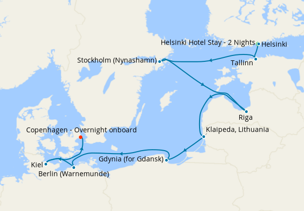 Cruise Itinerary Map
