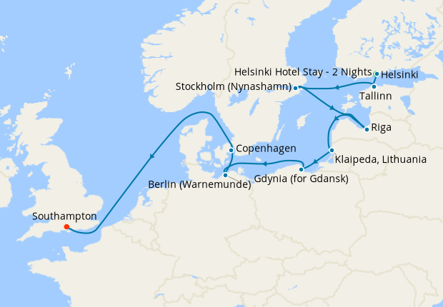 Cruise Itinerary Map