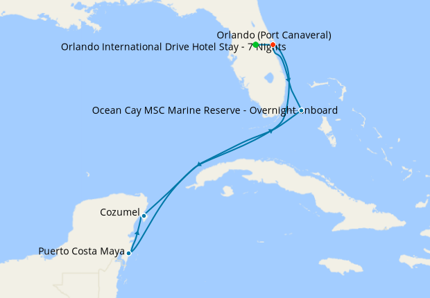 Cruise Itinerary Map