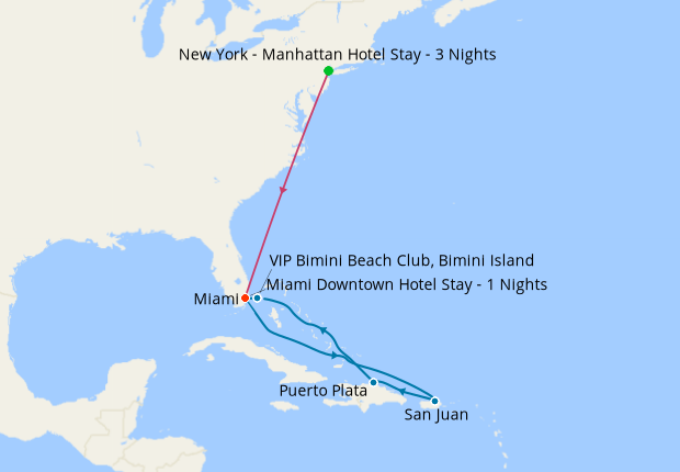 Cruise Itinerary Map