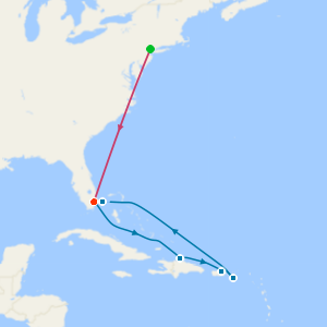 Eastern Caribbean & Bimini Beach Club with New York & Miami Beach Stays