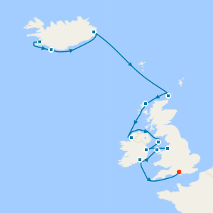 British Isles Discovery from Reykjavik to Southampton with Stay