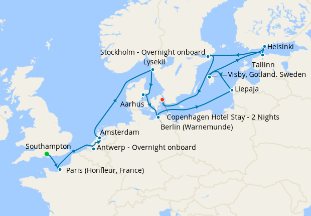 Cruise Itinerary Map
