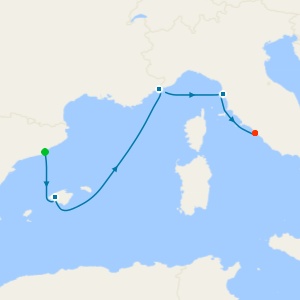 Enchanted Evenings fr. Barcelona to Rome - Fly Cruise