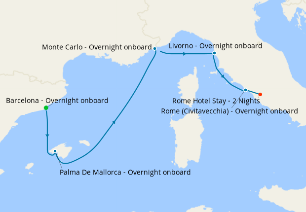 Cruise Itinerary Map