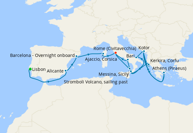 Cruise Itinerary Map