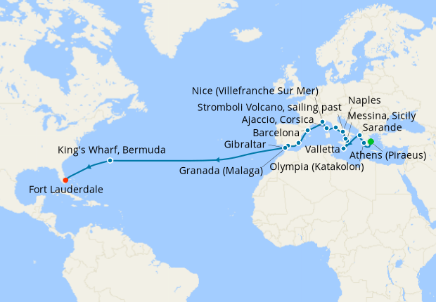 Cruise Itinerary Map