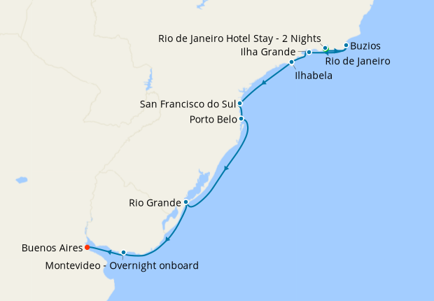 Cruise Itinerary Map