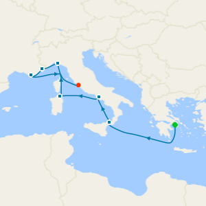 Italy & France from Athens