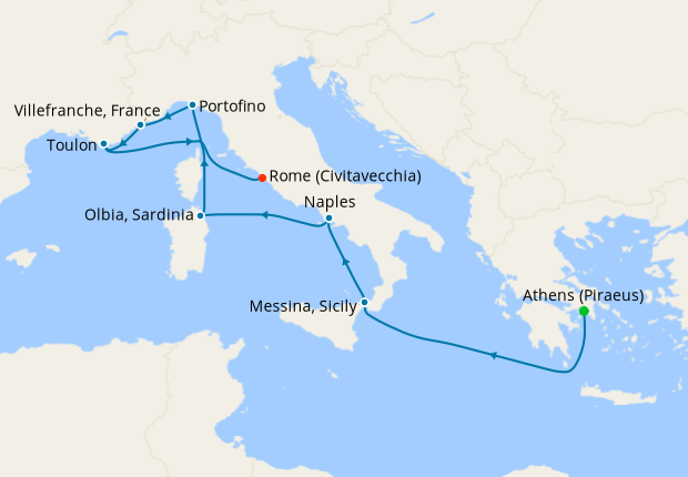 Cruise Itinerary Map