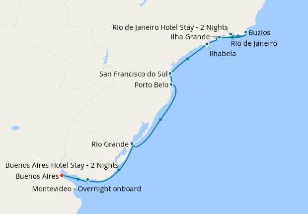 Cruise Itinerary Map