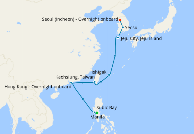Cruise Itinerary Map