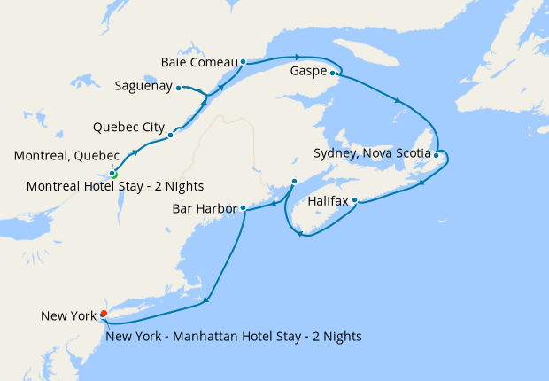 Cruise Itinerary Map