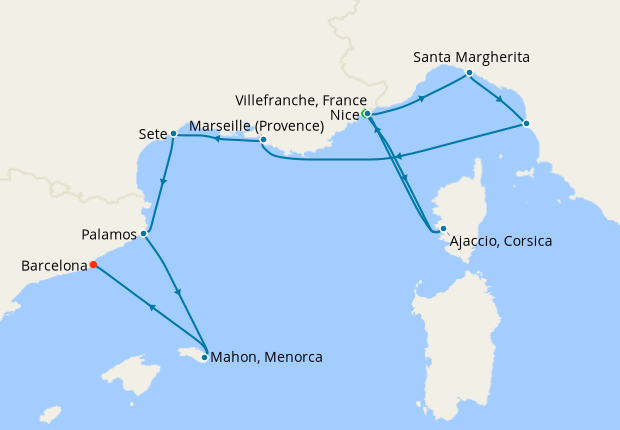 Cruise Itinerary Map
