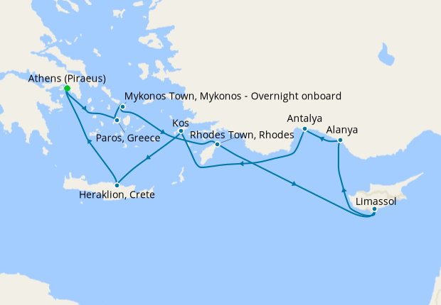 Cruise Itinerary Map