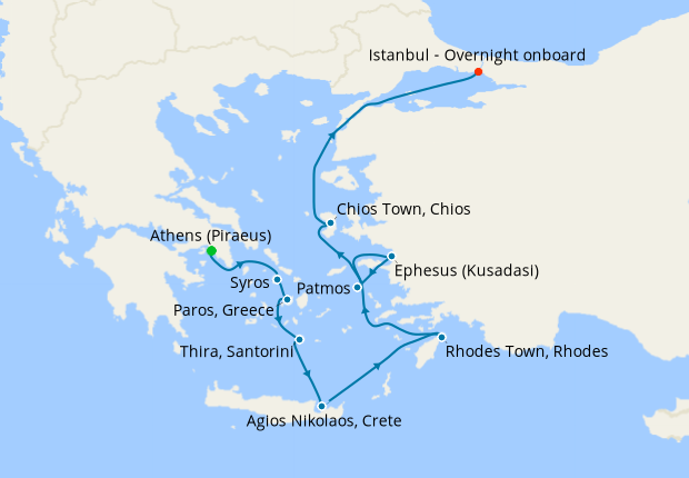 Cruise Itinerary Map