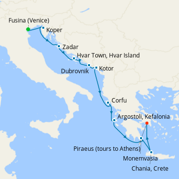 Croatia, Montenegro & Greece cruise from Venice, 2 September 2026 | 10 ...