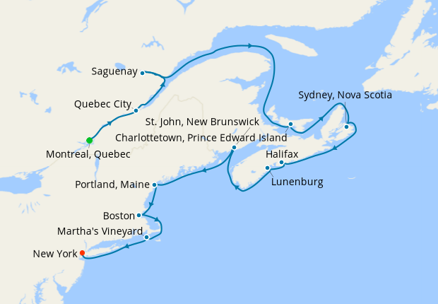Cruise Itinerary Map