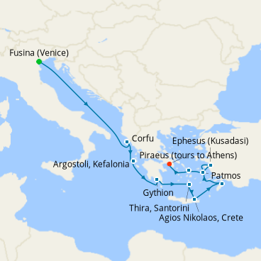 Greece Intensive cruise from Venice, 6 October 2026 | 11 Nights ...