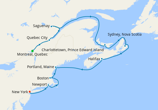 Cruise Itinerary Map