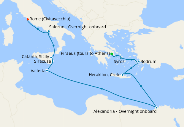 Cruise Itinerary Map