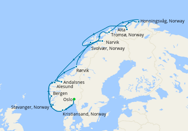 Cruise Itinerary Map