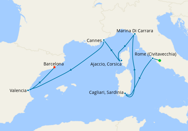 Cruise Itinerary Map