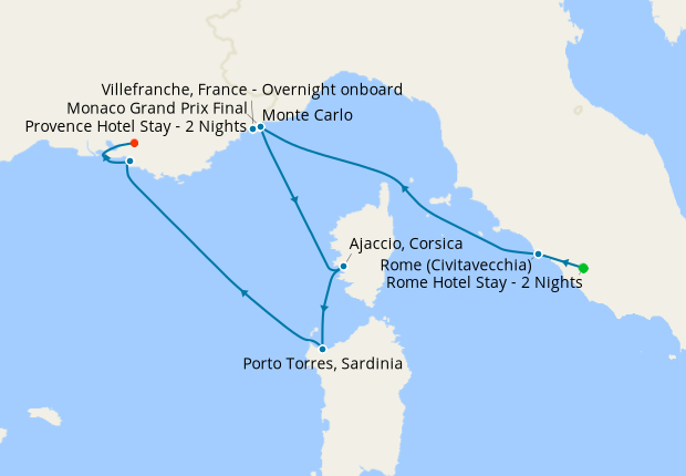 Cruise Itinerary Map