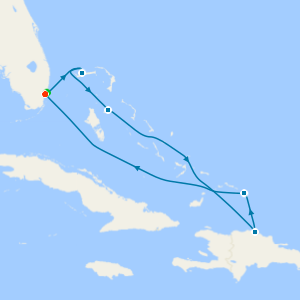 Eastern Caribbean & Fun day at Celebration Key with Miami Beach Stay