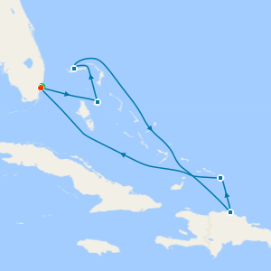 Eastern Caribbean & Fun day at Celebration Key with Miami Beach Stay