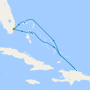 Eastern Caribbean & Fun day at Celebration Key with Miami Beach Stay