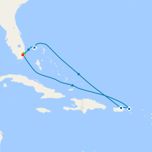 Eastern Caribbean & Fun day at Celebration Key with Miami Beach Stay