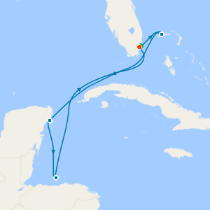 Western Caribbean & Fun day at Celebration Key with Miami Beach Stay