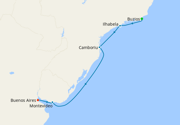 Cruise Itinerary Map