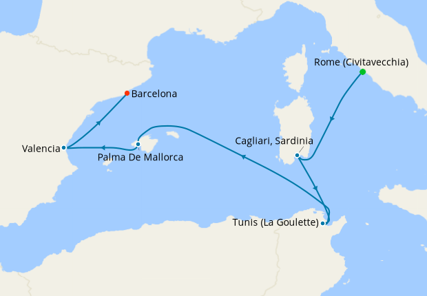 Cruise Itinerary Map