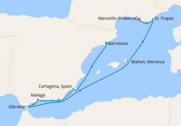 Cruise Itinerary Map