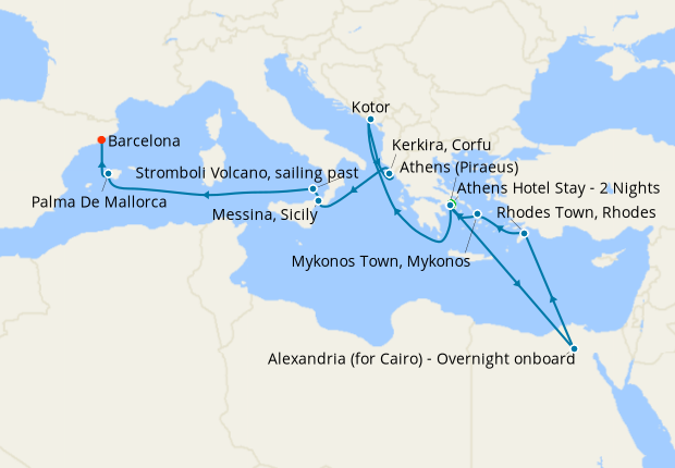Cruise Itinerary Map