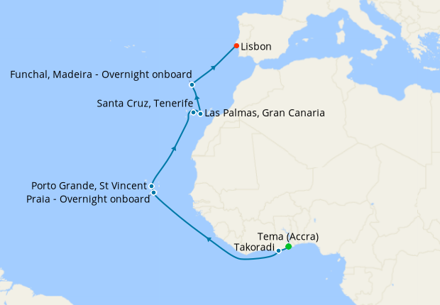 Cruise Itinerary Map