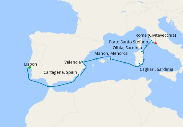 Cruise Itinerary Map