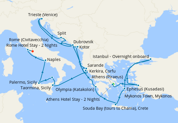 Cruise Itinerary Map