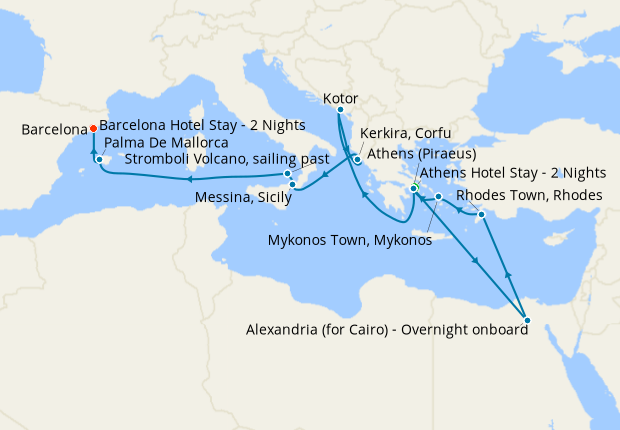 Cruise Itinerary Map
