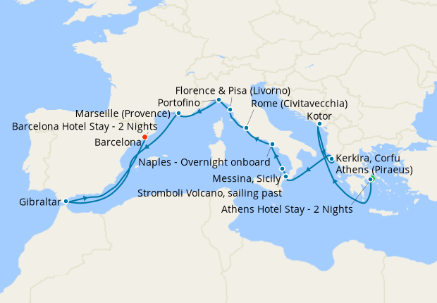Cruise Itinerary Map