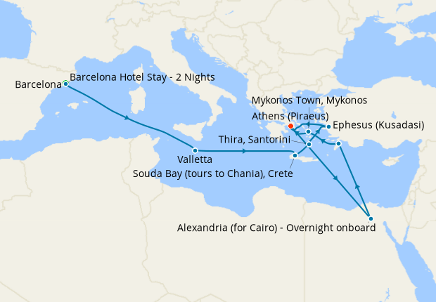 Cruise Itinerary Map