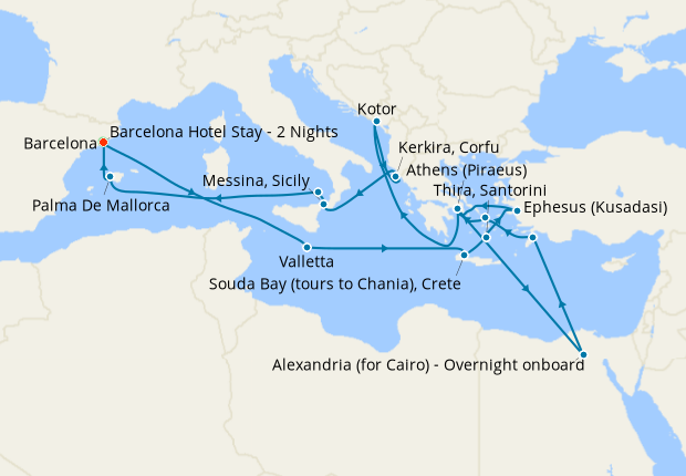 Cruise Itinerary Map