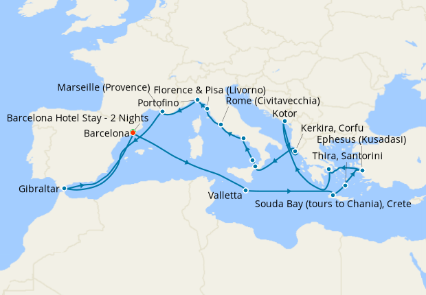 Cruise Itinerary Map