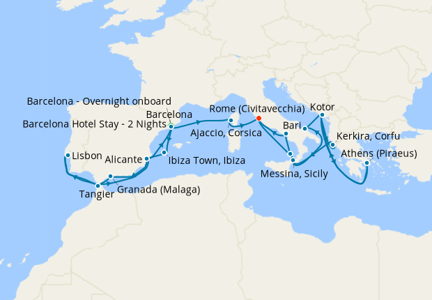 Cruise Itinerary Map